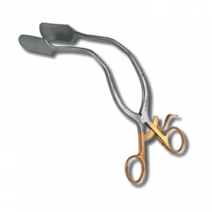 Monarch Medical Products, Vaginal Lateral Wall Retractor; Lateral vaginal wall retractor, open shanks, with ratchet, blade Length; 3.5”, German Stainless 