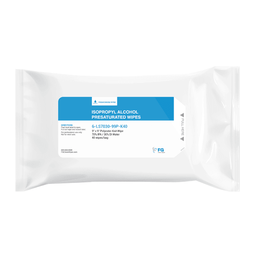 70% IPA Presaturated Alcohol 100% Polyester Knit Wipes in Pouches - IVF Store
